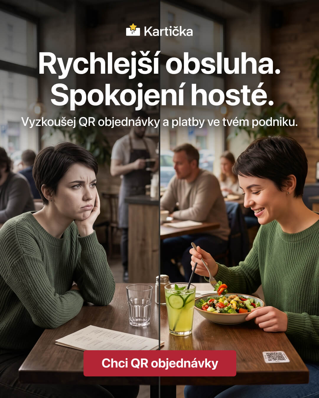 Objednávky a platby přes QR kód s Kartičkou