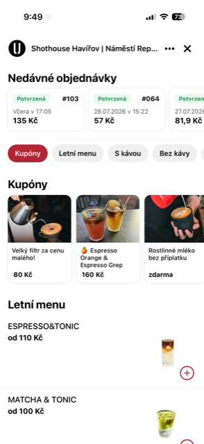 Nabídka s kupóny